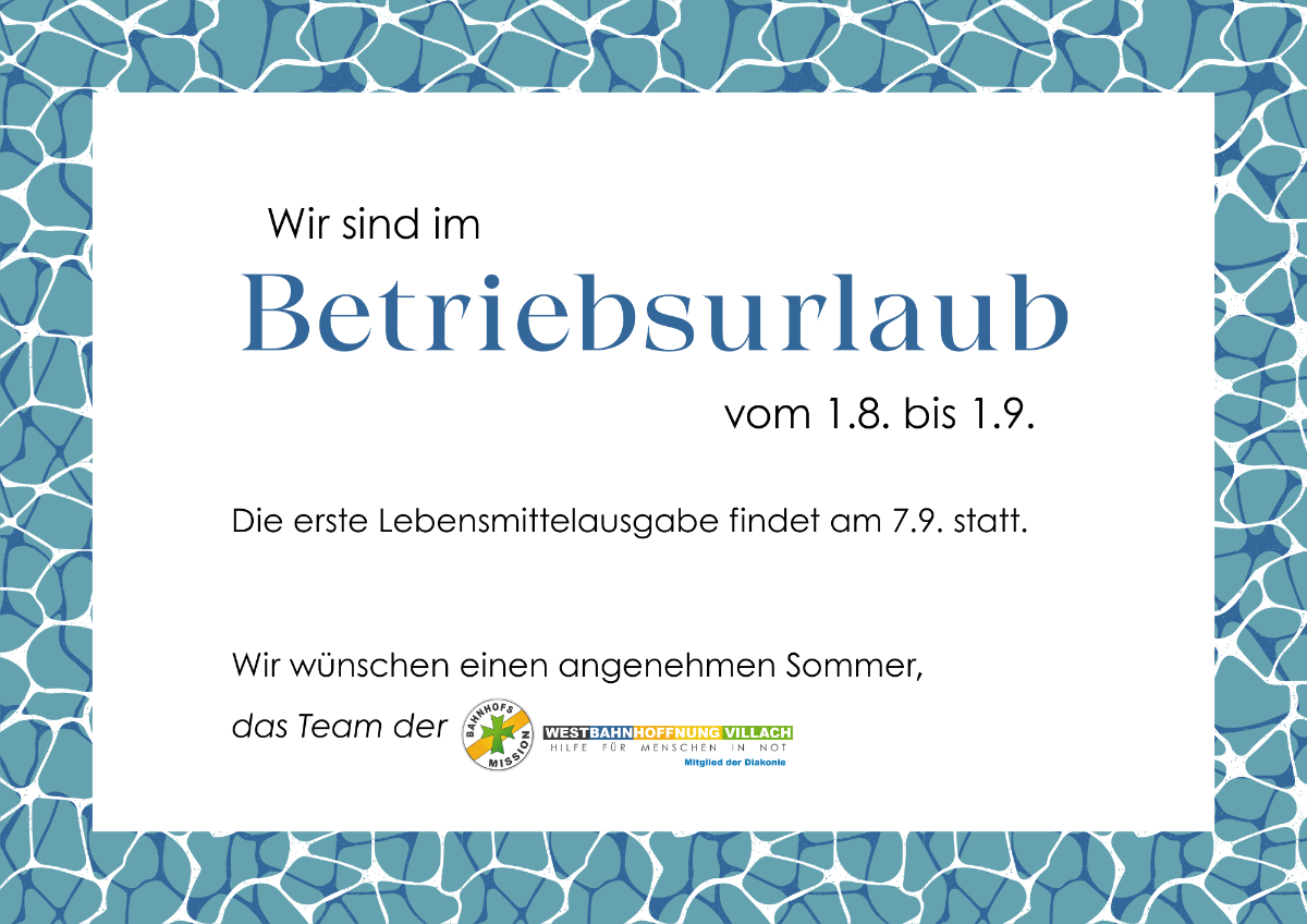 Betriebsurlaub Betriebsurlaub